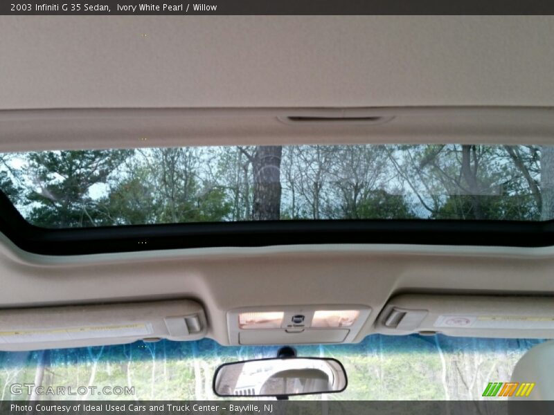 Ivory White Pearl / Willow 2003 Infiniti G 35 Sedan