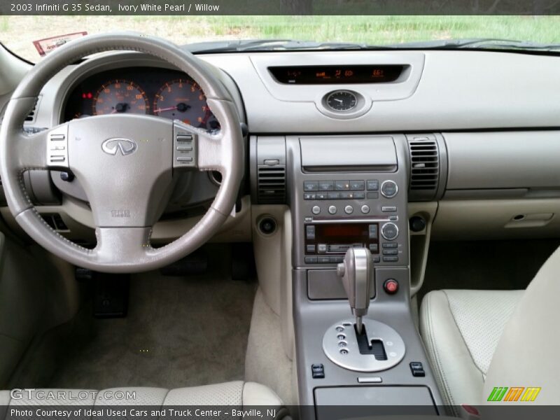 Ivory White Pearl / Willow 2003 Infiniti G 35 Sedan