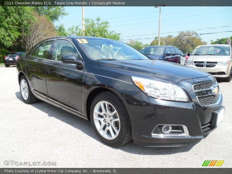 Taupe Gray Metallic / Cocoa/Light Neutral 2013 Chevrolet Malibu ECO