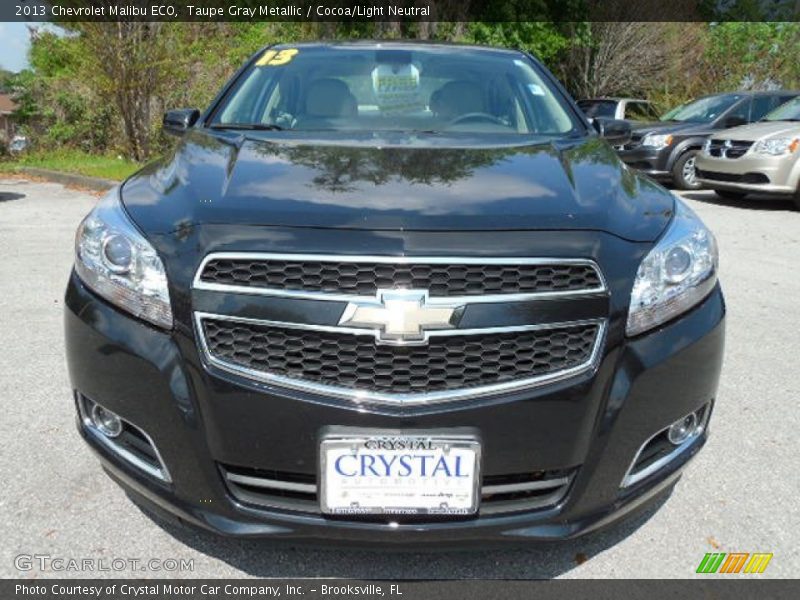 Taupe Gray Metallic / Cocoa/Light Neutral 2013 Chevrolet Malibu ECO