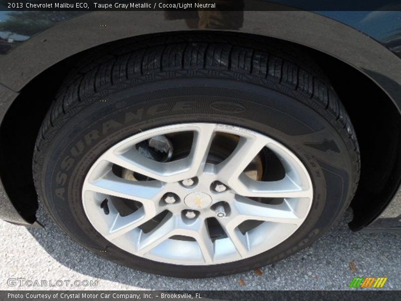 Taupe Gray Metallic / Cocoa/Light Neutral 2013 Chevrolet Malibu ECO