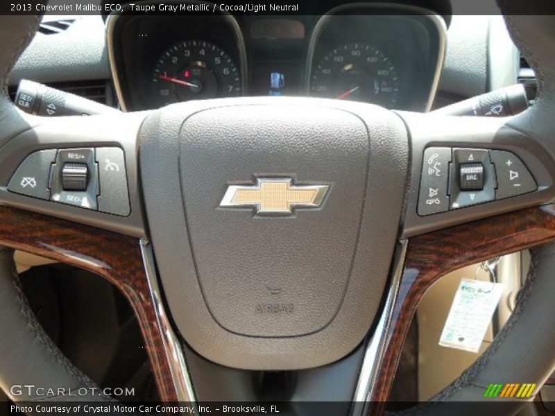 Taupe Gray Metallic / Cocoa/Light Neutral 2013 Chevrolet Malibu ECO