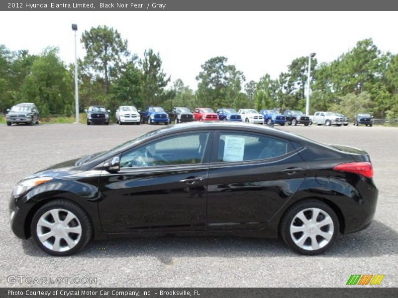 Black Noir Pearl / Gray 2012 Hyundai Elantra Limited