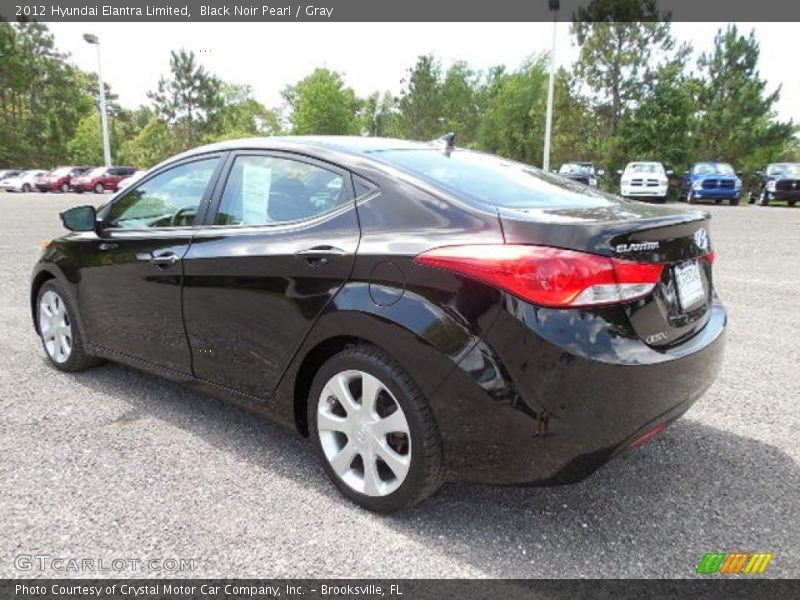 Black Noir Pearl / Gray 2012 Hyundai Elantra Limited