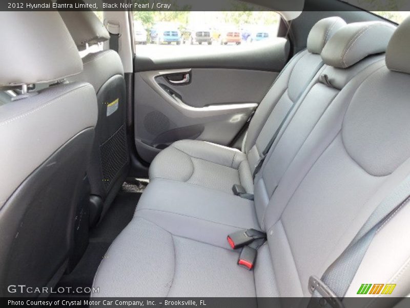 Black Noir Pearl / Gray 2012 Hyundai Elantra Limited