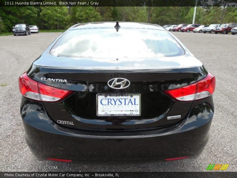 Black Noir Pearl / Gray 2012 Hyundai Elantra Limited