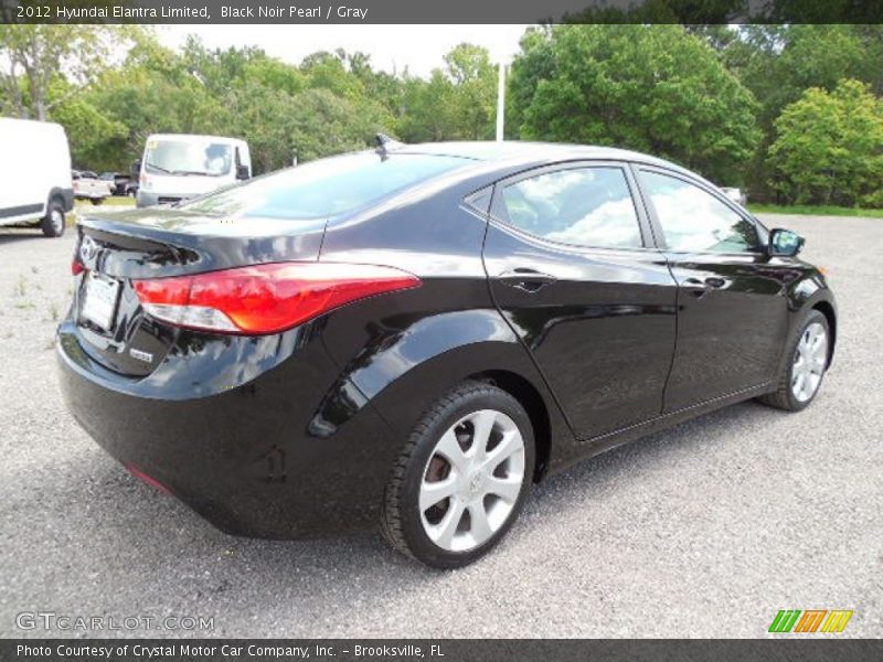 Black Noir Pearl / Gray 2012 Hyundai Elantra Limited