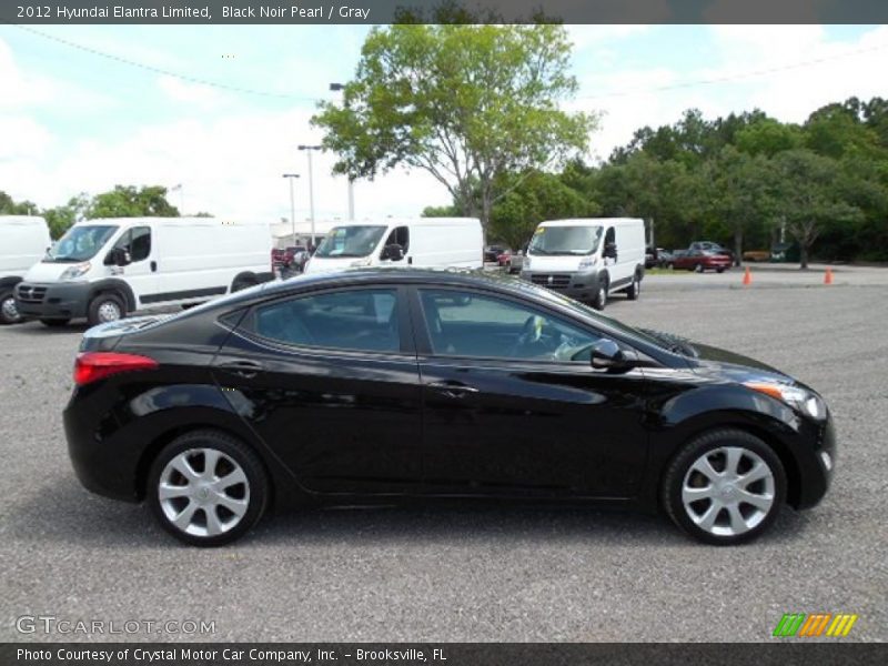 Black Noir Pearl / Gray 2012 Hyundai Elantra Limited