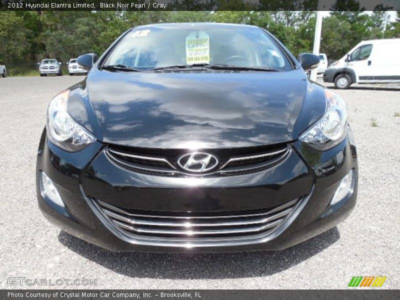 Black Noir Pearl / Gray 2012 Hyundai Elantra Limited