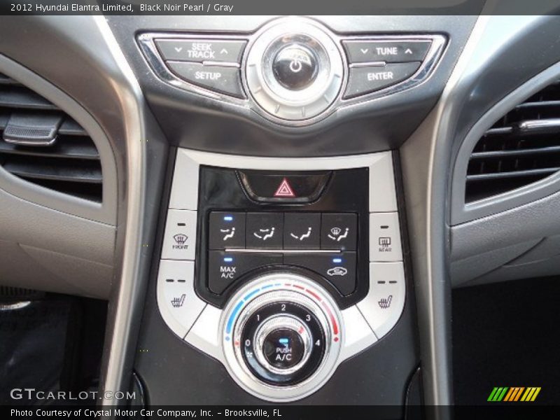 Black Noir Pearl / Gray 2012 Hyundai Elantra Limited