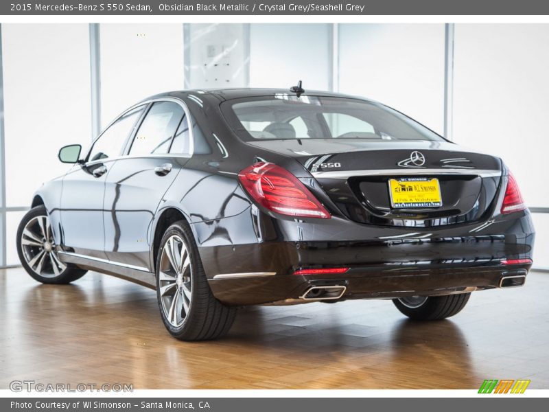 Obsidian Black Metallic / Crystal Grey/Seashell Grey 2015 Mercedes-Benz S 550 Sedan