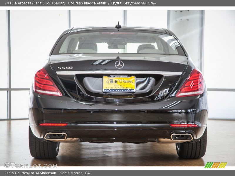 Obsidian Black Metallic / Crystal Grey/Seashell Grey 2015 Mercedes-Benz S 550 Sedan