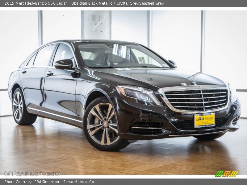 Obsidian Black Metallic / Crystal Grey/Seashell Grey 2015 Mercedes-Benz S 550 Sedan