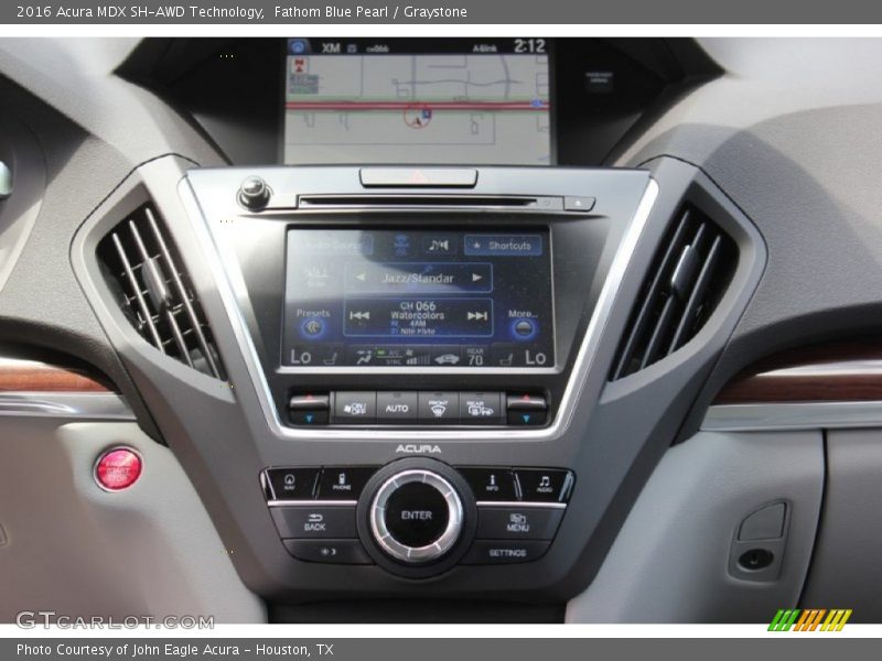 Fathom Blue Pearl / Graystone 2016 Acura MDX SH-AWD Technology