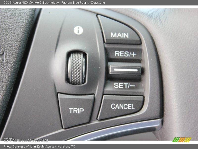 Fathom Blue Pearl / Graystone 2016 Acura MDX SH-AWD Technology