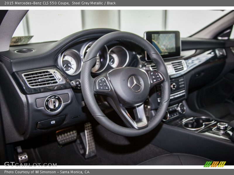 Steel Grey Metallic / Black 2015 Mercedes-Benz CLS 550 Coupe