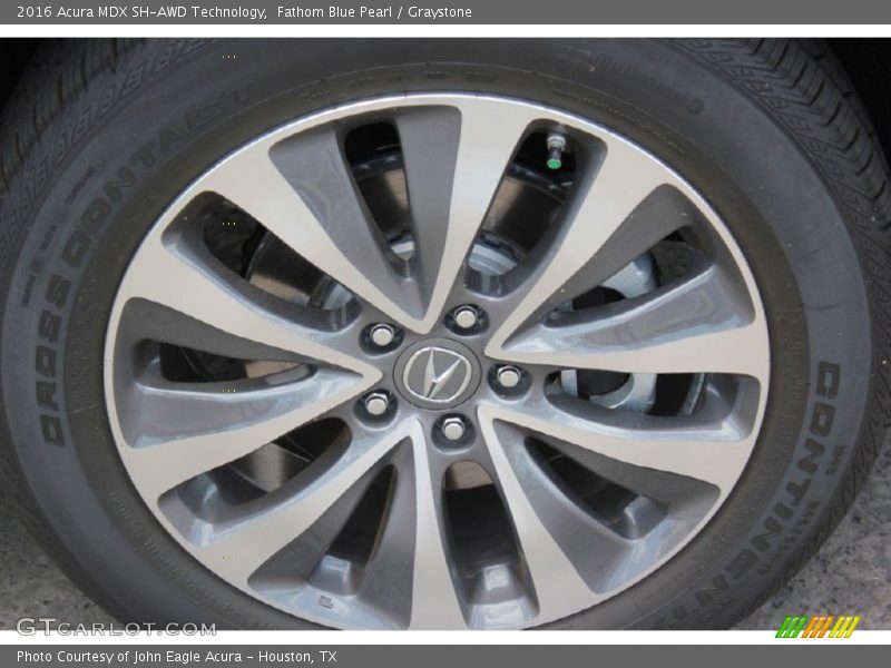 Fathom Blue Pearl / Graystone 2016 Acura MDX SH-AWD Technology