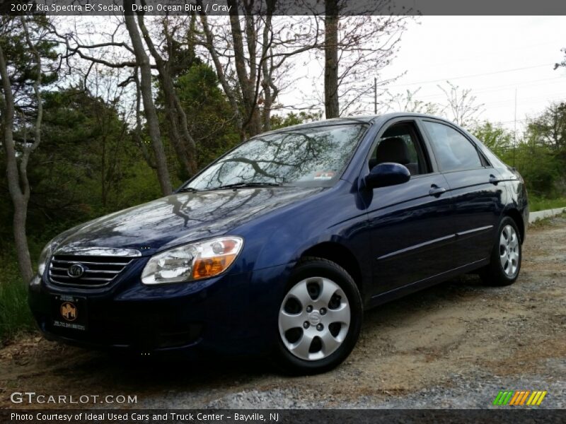 Deep Ocean Blue / Gray 2007 Kia Spectra EX Sedan