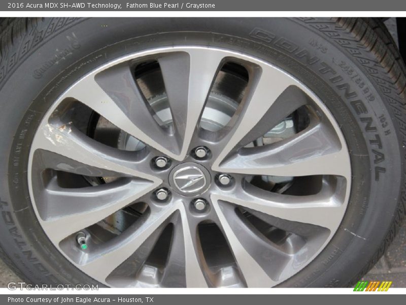 Fathom Blue Pearl / Graystone 2016 Acura MDX SH-AWD Technology
