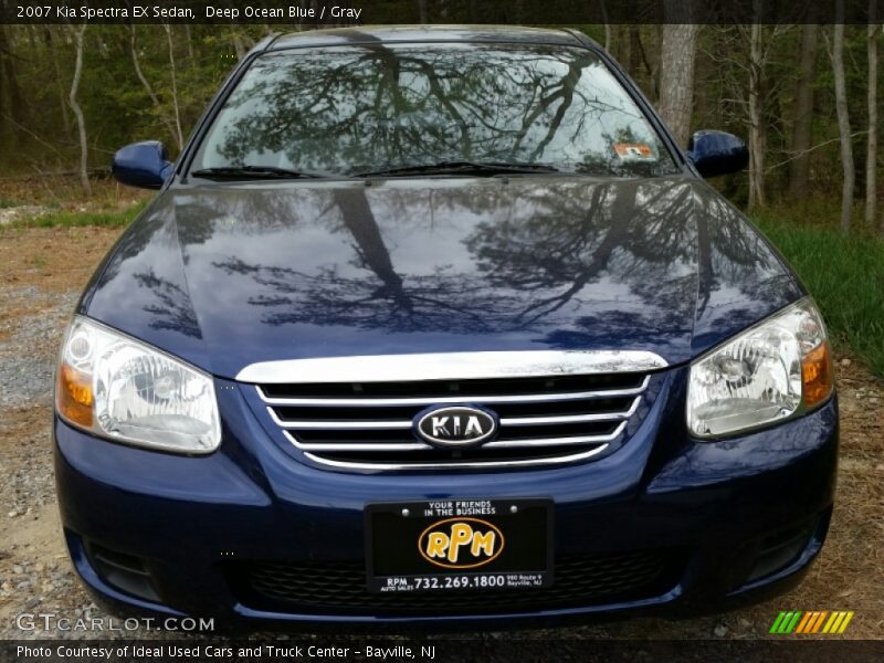 Deep Ocean Blue / Gray 2007 Kia Spectra EX Sedan