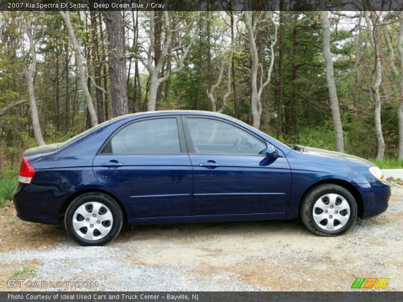 Deep Ocean Blue / Gray 2007 Kia Spectra EX Sedan