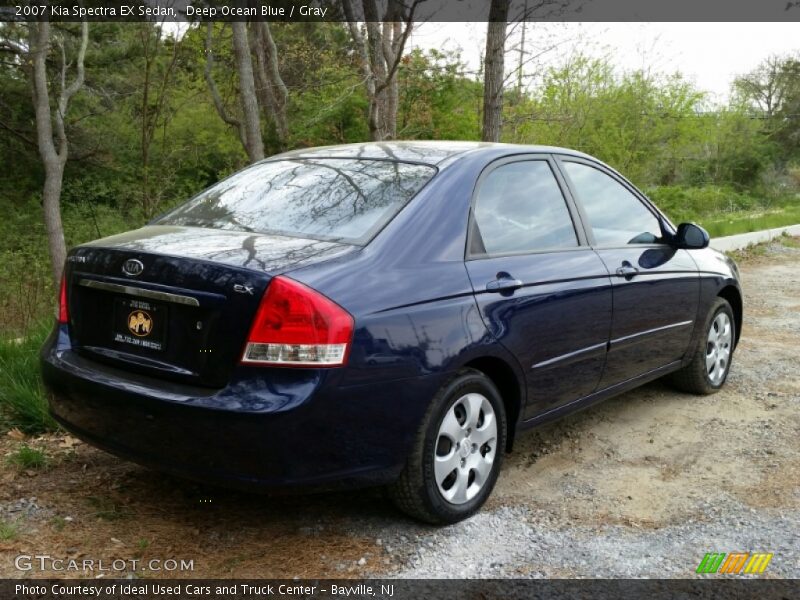 Deep Ocean Blue / Gray 2007 Kia Spectra EX Sedan