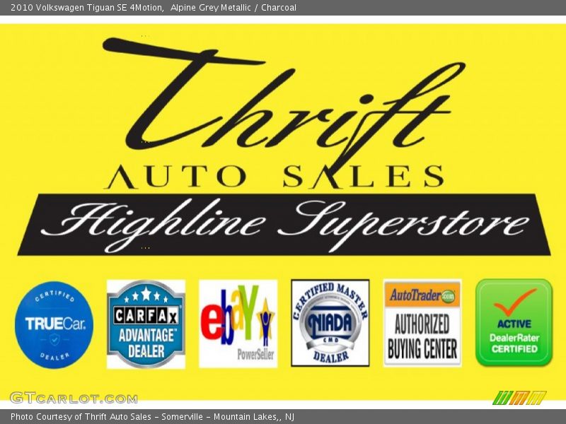 Alpine Grey Metallic / Charcoal 2010 Volkswagen Tiguan SE 4Motion