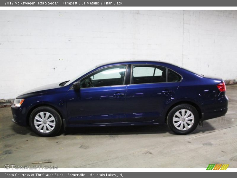Tempest Blue Metallic / Titan Black 2012 Volkswagen Jetta S Sedan