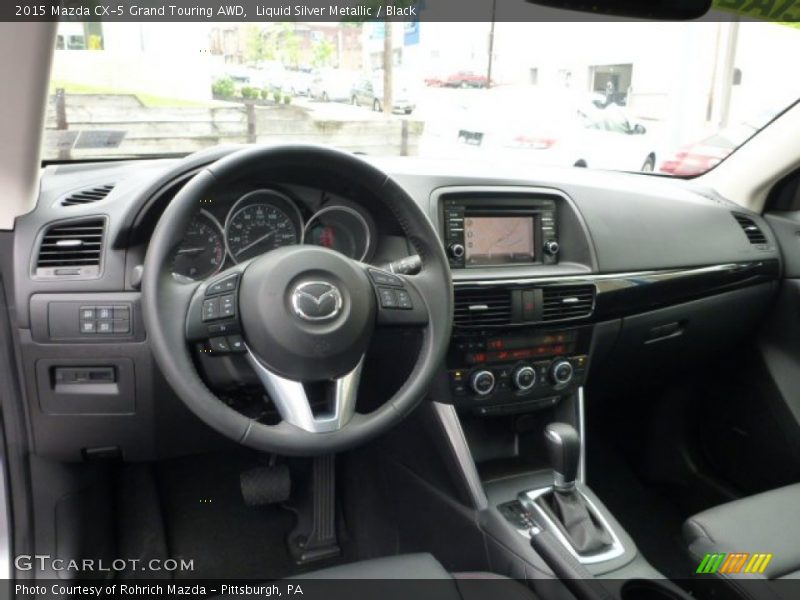 Liquid Silver Metallic / Black 2015 Mazda CX-5 Grand Touring AWD