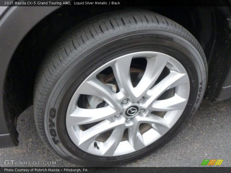 Liquid Silver Metallic / Black 2015 Mazda CX-5 Grand Touring AWD
