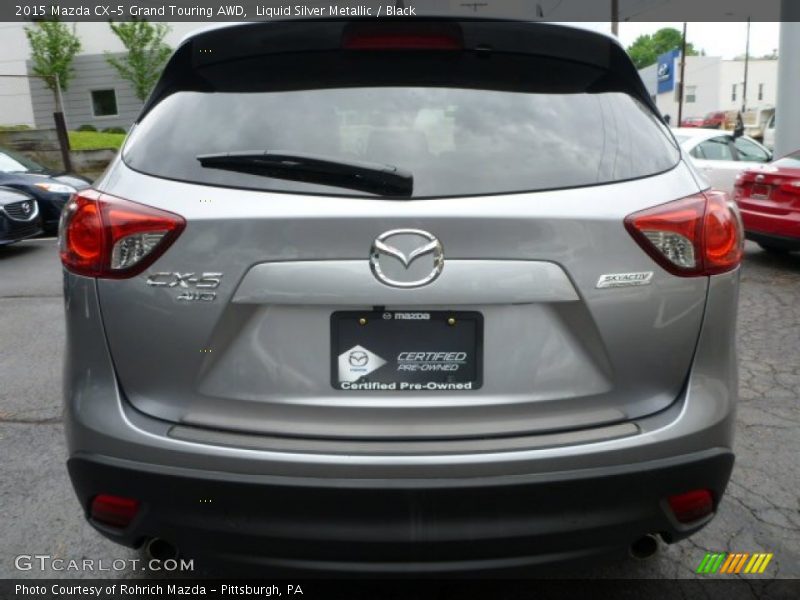 Liquid Silver Metallic / Black 2015 Mazda CX-5 Grand Touring AWD