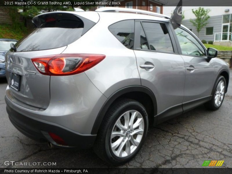 Liquid Silver Metallic / Black 2015 Mazda CX-5 Grand Touring AWD