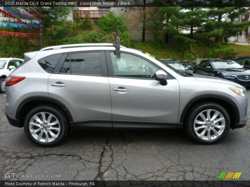 Liquid Silver Metallic / Black 2015 Mazda CX-5 Grand Touring AWD