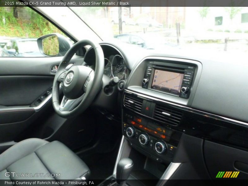 Liquid Silver Metallic / Black 2015 Mazda CX-5 Grand Touring AWD
