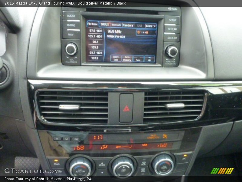 Liquid Silver Metallic / Black 2015 Mazda CX-5 Grand Touring AWD