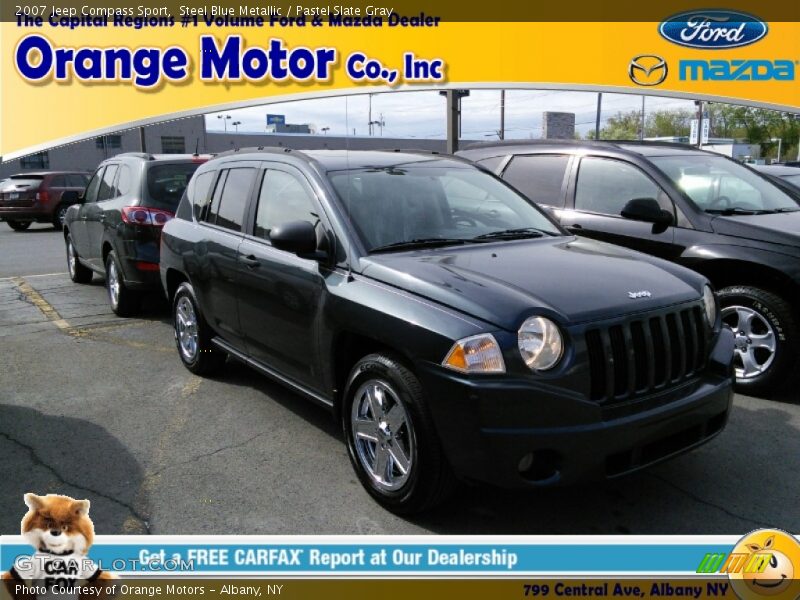 Steel Blue Metallic / Pastel Slate Gray 2007 Jeep Compass Sport