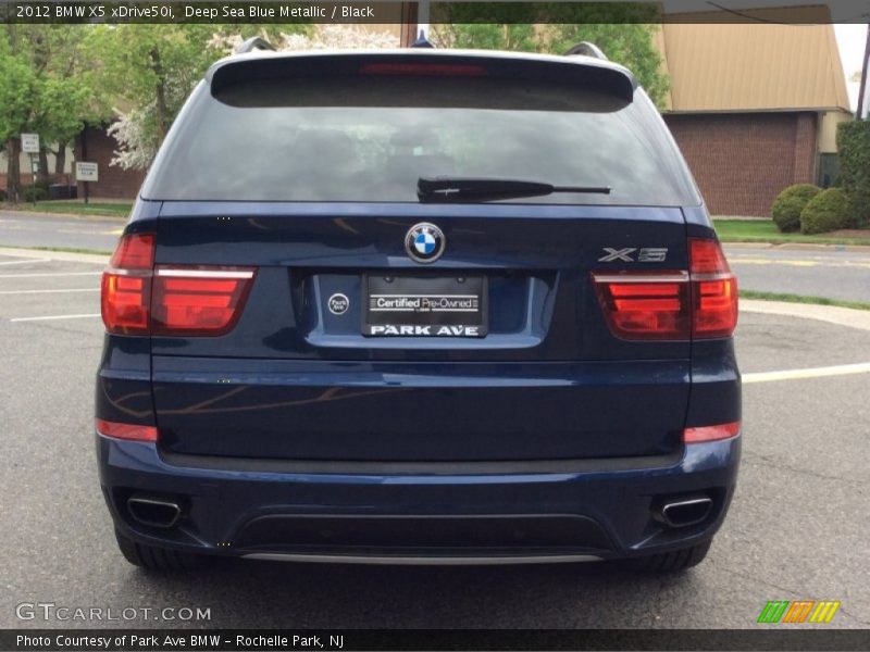 Deep Sea Blue Metallic / Black 2012 BMW X5 xDrive50i