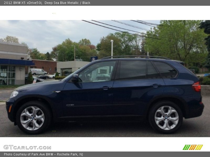 Deep Sea Blue Metallic / Black 2012 BMW X5 xDrive50i