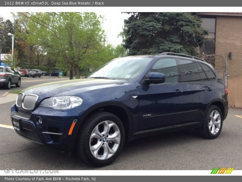Deep Sea Blue Metallic / Black 2012 BMW X5 xDrive50i