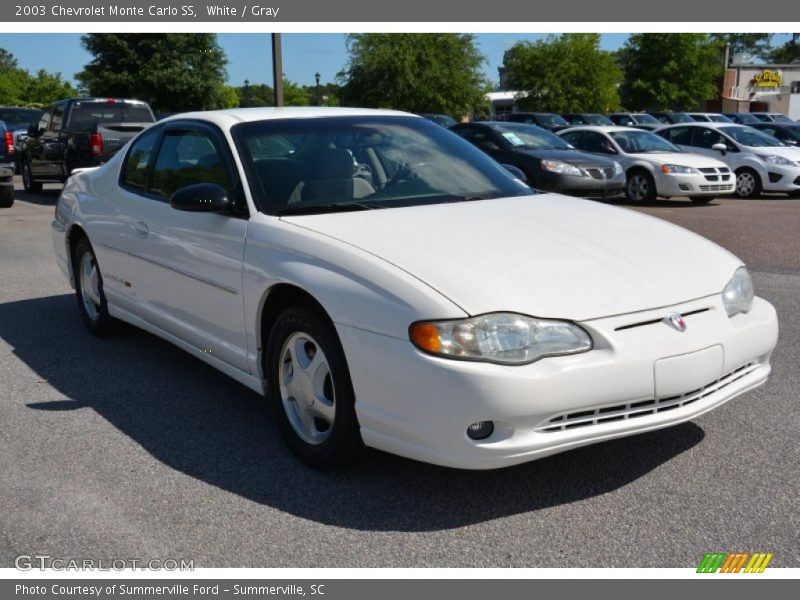 White / Gray 2003 Chevrolet Monte Carlo SS