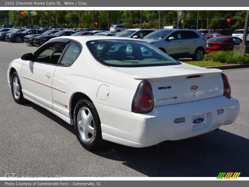 White / Gray 2003 Chevrolet Monte Carlo SS