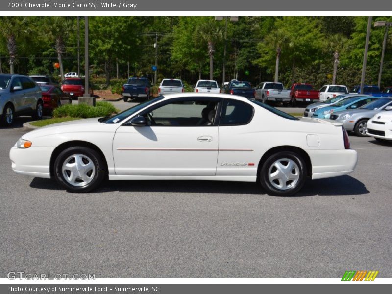 White / Gray 2003 Chevrolet Monte Carlo SS