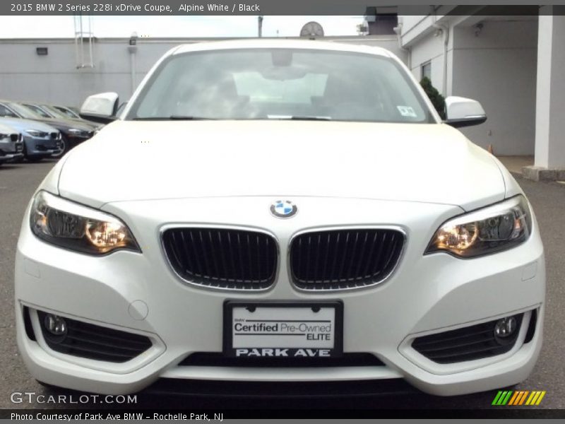 Alpine White / Black 2015 BMW 2 Series 228i xDrive Coupe