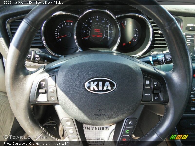 Ebony Black / Beige 2013 Kia Optima EX