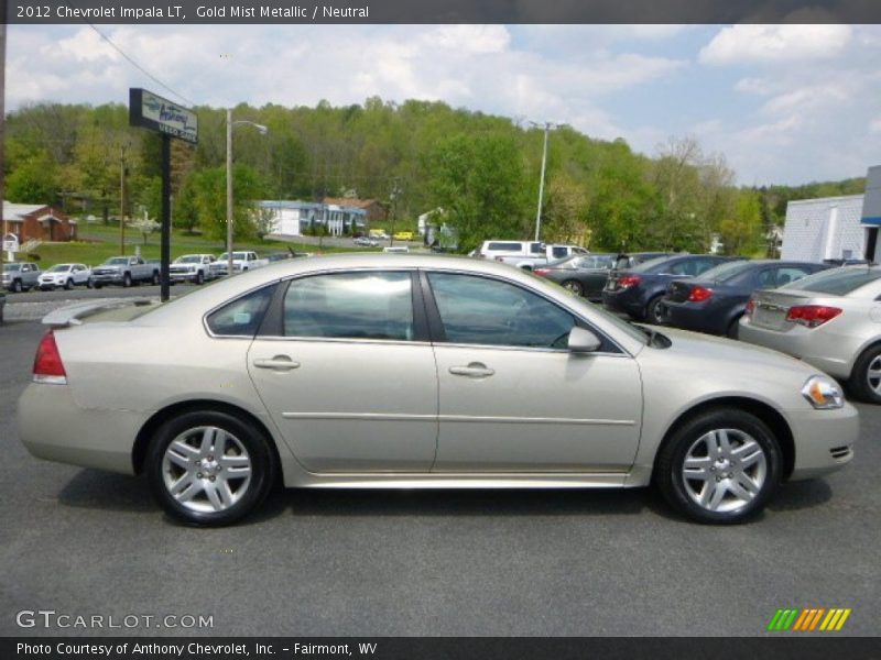 Gold Mist Metallic / Neutral 2012 Chevrolet Impala LT