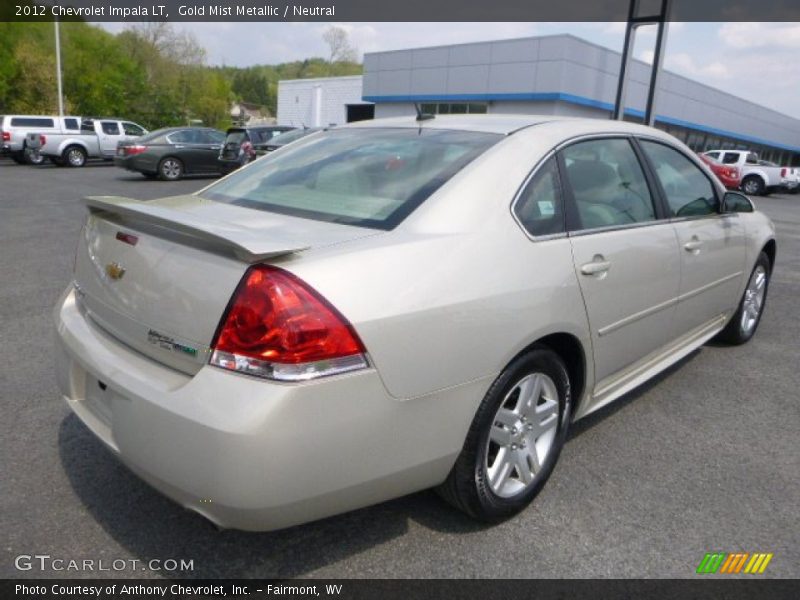 Gold Mist Metallic / Neutral 2012 Chevrolet Impala LT