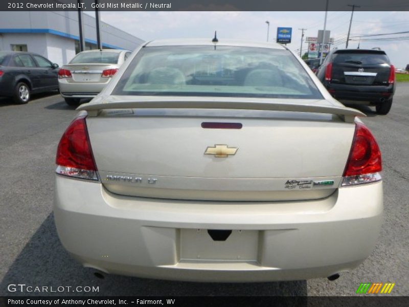Gold Mist Metallic / Neutral 2012 Chevrolet Impala LT