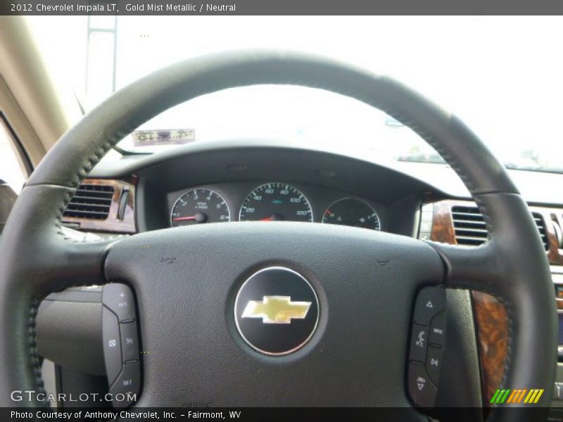 Gold Mist Metallic / Neutral 2012 Chevrolet Impala LT