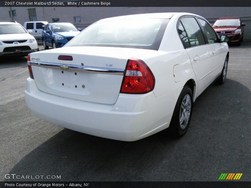 White / Cashmere Beige 2007 Chevrolet Malibu LS Sedan