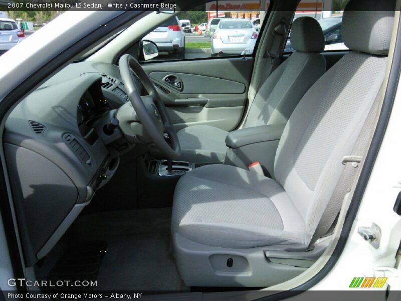 White / Cashmere Beige 2007 Chevrolet Malibu LS Sedan